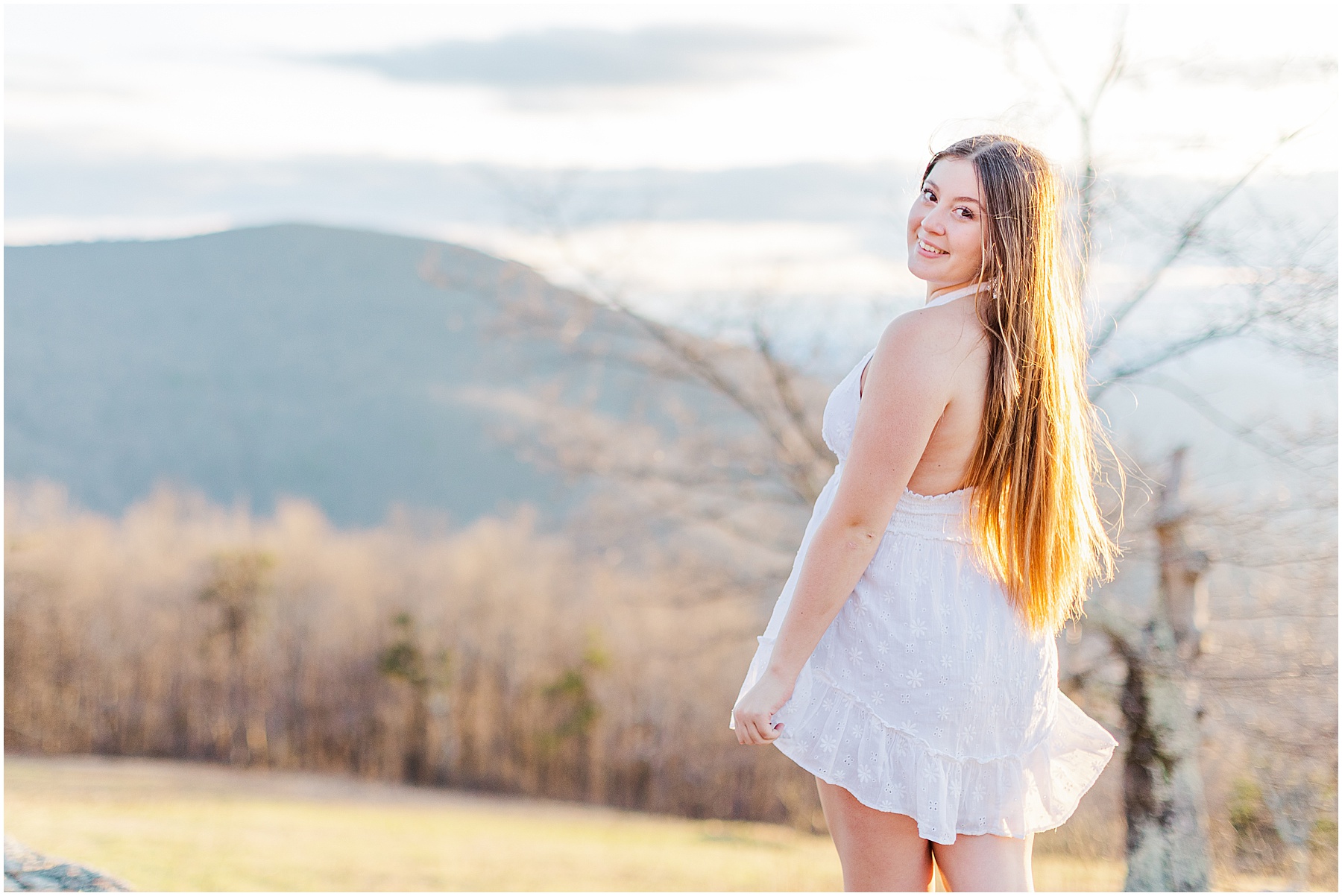 senior session in the mountains