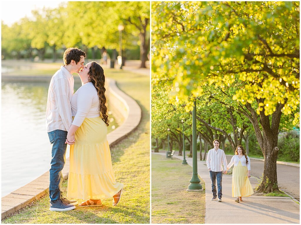 Fountain Lake at Byrd Park engagement session
