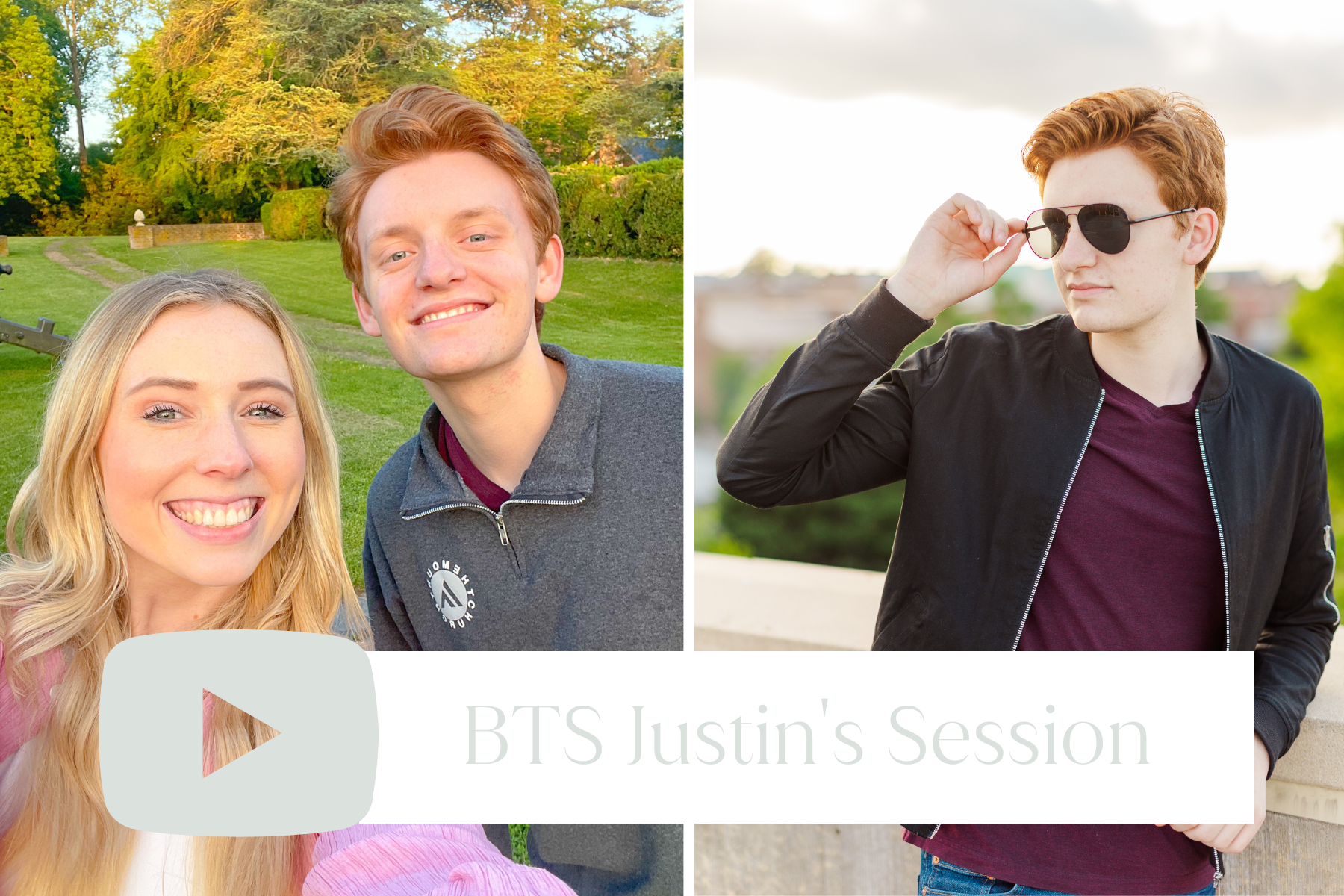 Behind the scenes vlog of Justin's senior session