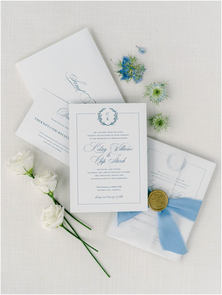 invite photo and flowers | Granary at Valley Pike