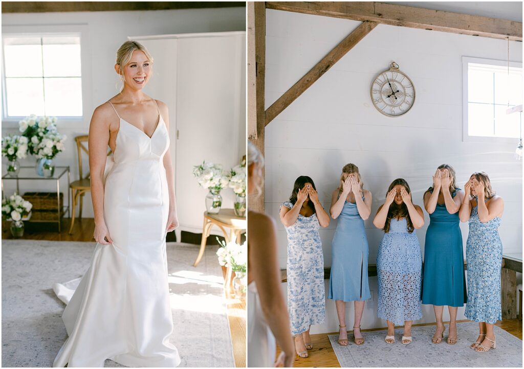 bride and bridesmaids photos | bridal suite at The Granary at Valley Pike