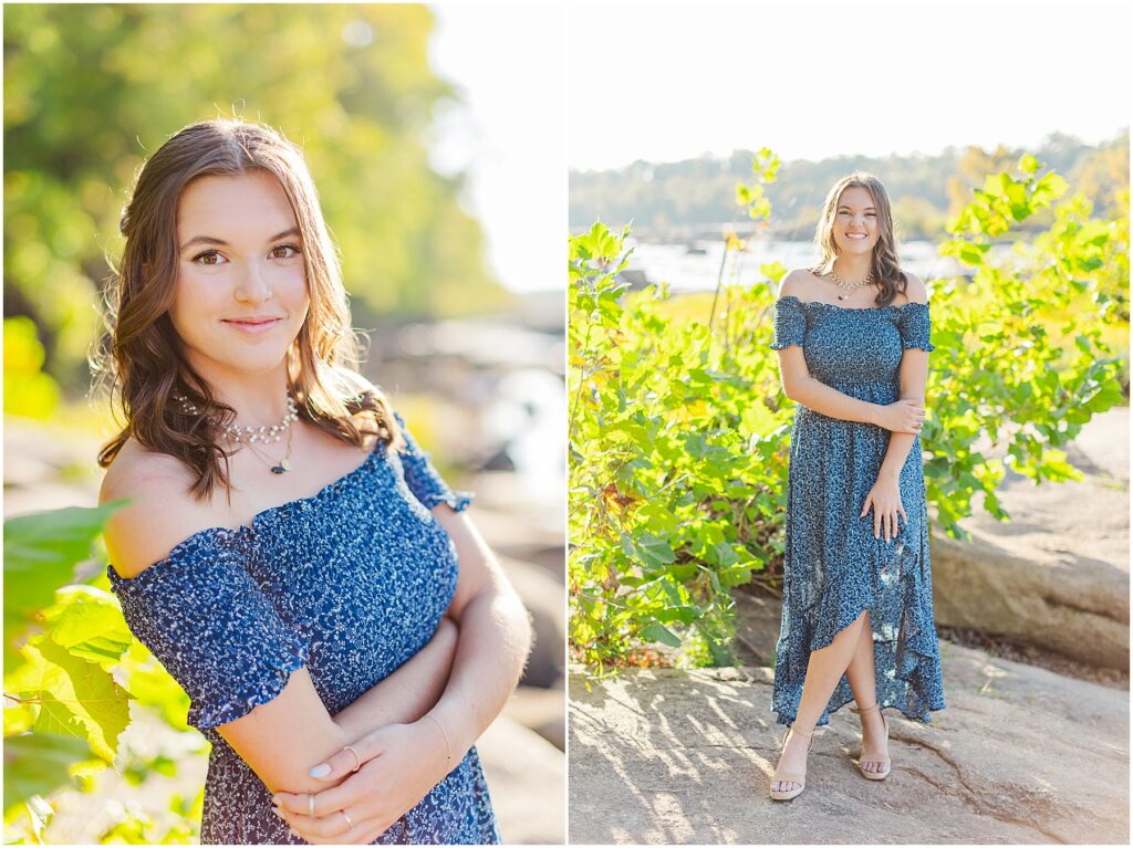 senior session at belle isle by the river
