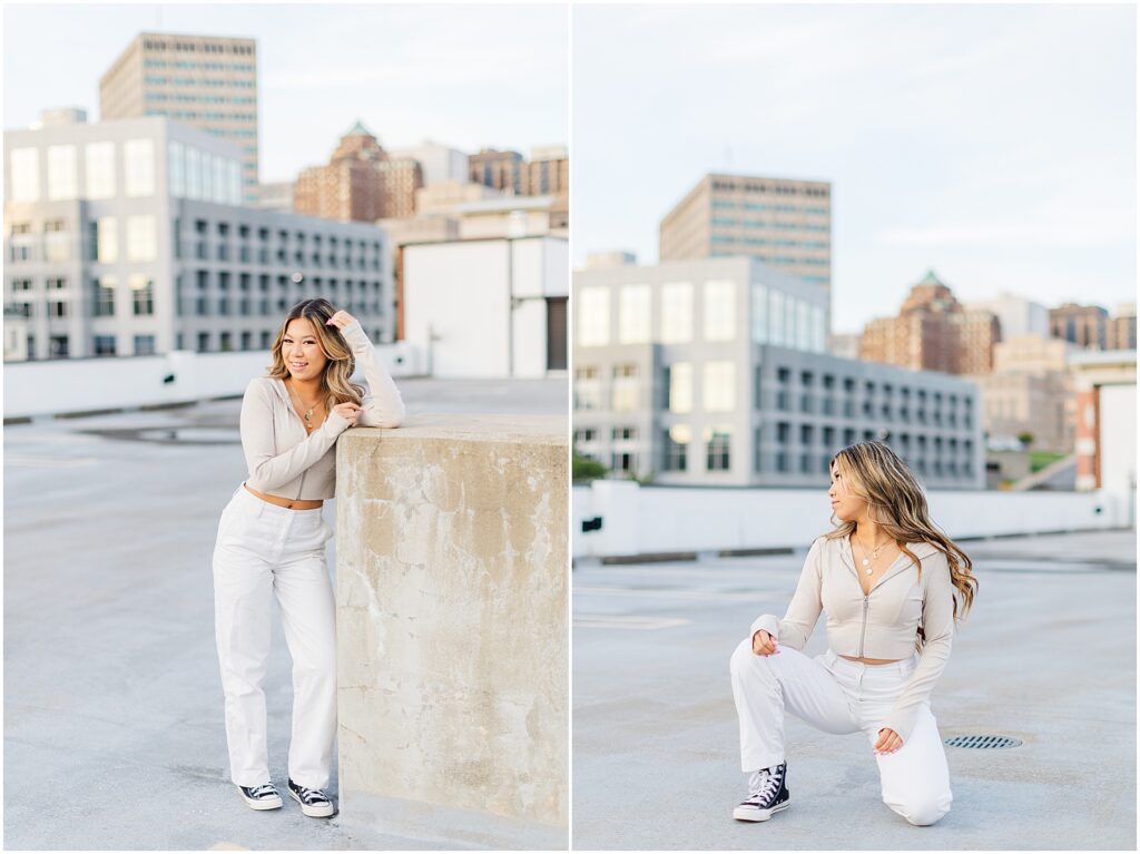 Richmond senior session with Michelle at rooftop