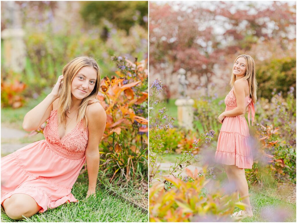 fall senior pictures at Chatham Manor