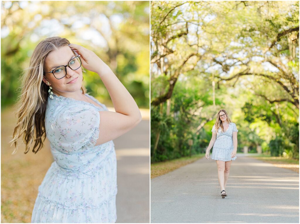 senior pictures in St. Augustine  with spanish moss