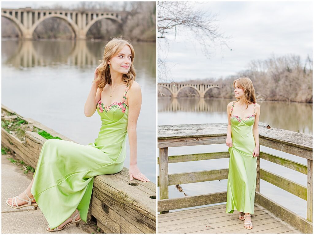 senior pictures at the Fredericksburg City Docks