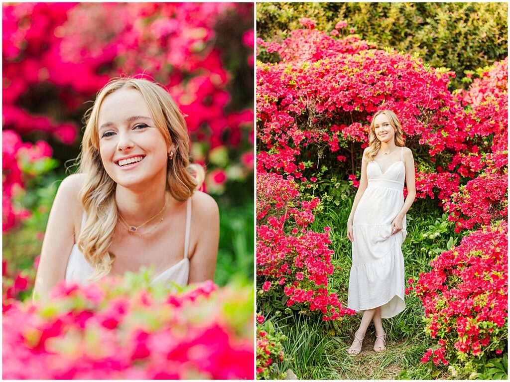 senior pictures at the Japanese Garden at Maymont