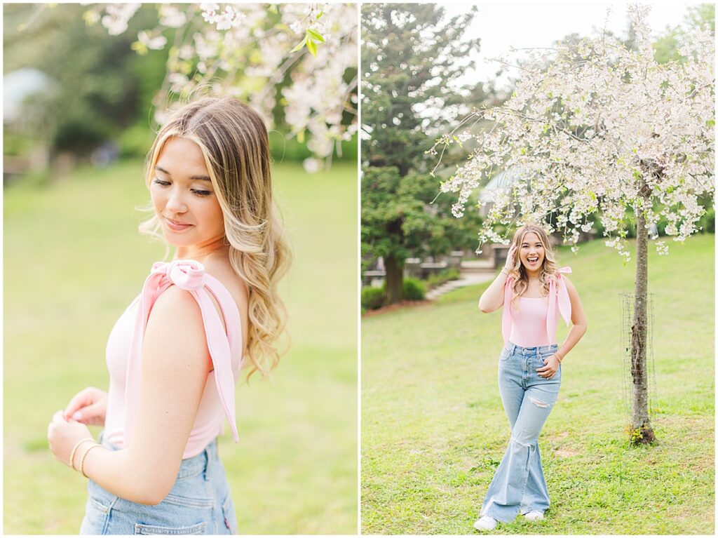 Girlie Spring Senior Session at Maymont Park