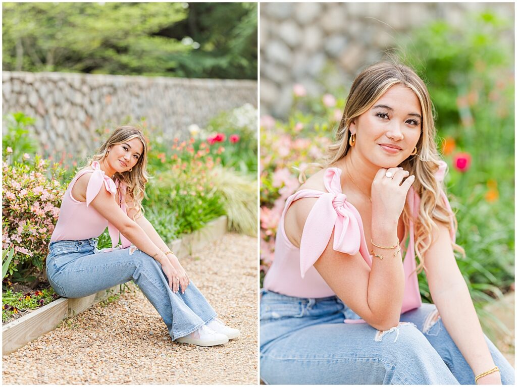 Girlie Spring Senior Session at Maymont Park