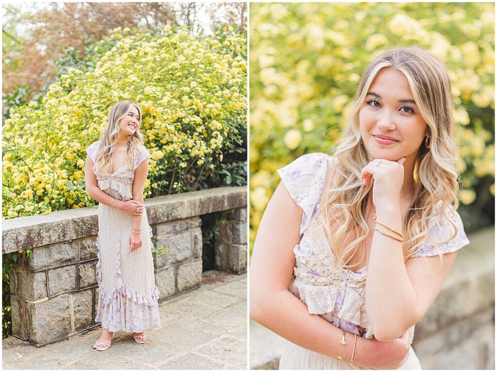 Spring Senior Session at Maymont Park | Free People matching set for senior pictures