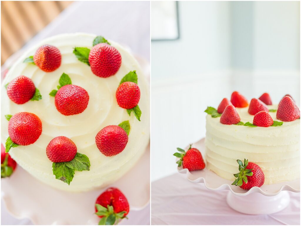 strawberry cake made by my friend, Maggie