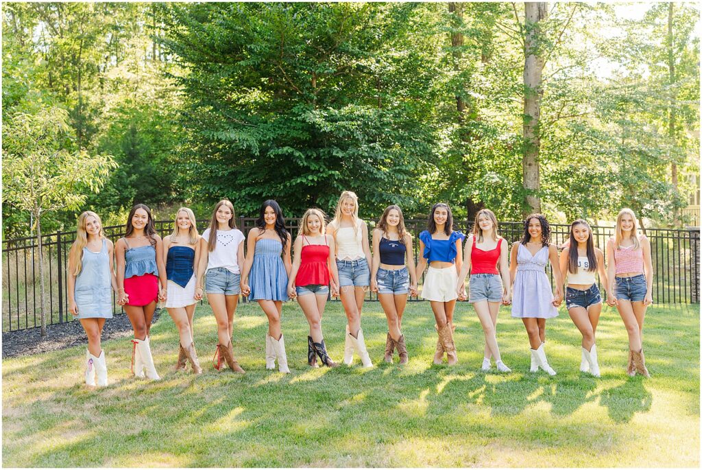 Full team photo - 4th of July photoshoot - Glen Allen senior photographer