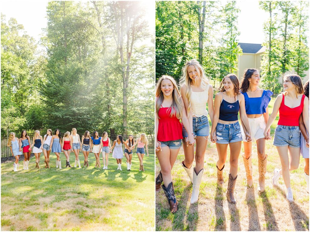 Full team photo - 4th of July photoshoot - Richmond senior photographer