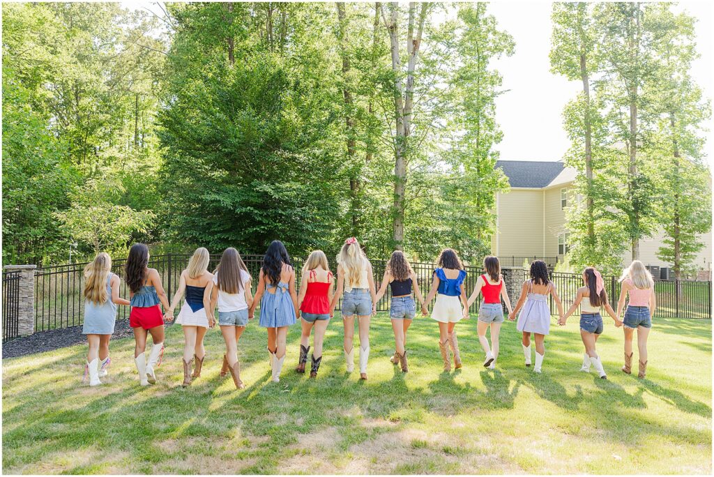 Full team photo - 4th of July photoshoot - Glen Allen senior photographer