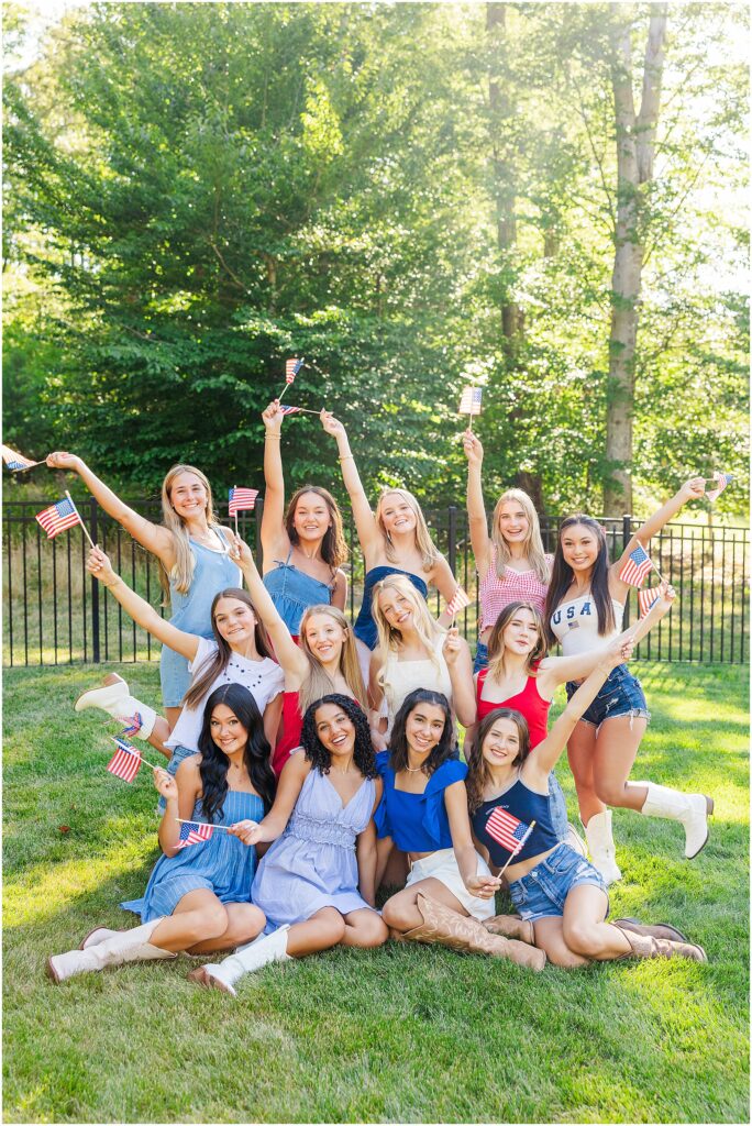 Full team photo - 4th of July photoshoot - Glen Allen senior photographer