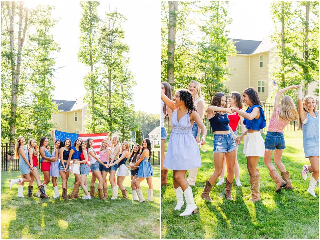 Full team photo - 4th of July photoshoot - Virginia senior photographer