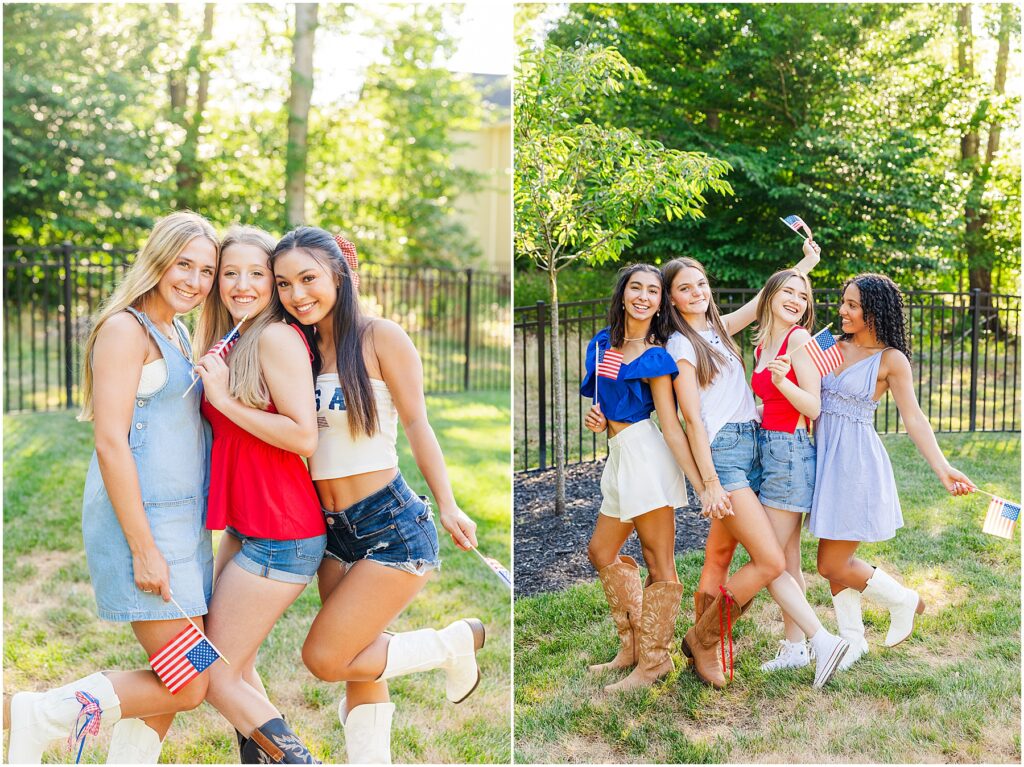 Full team photo - 4th of July photoshoot - Glen Allen senior photographer