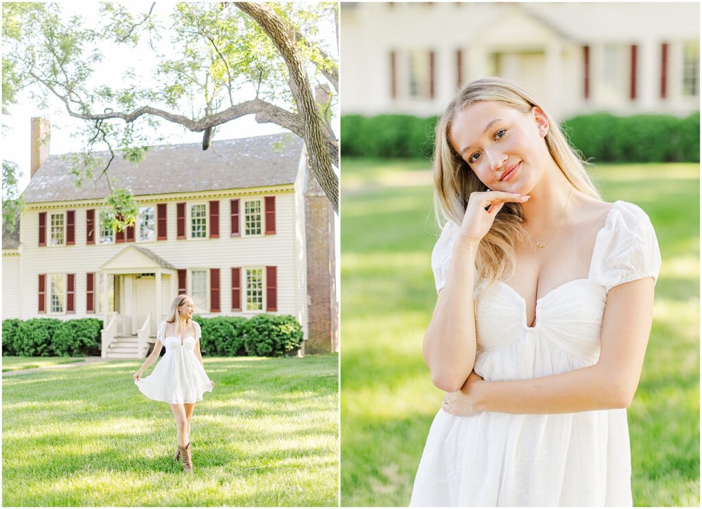 country senior pictures on a farm