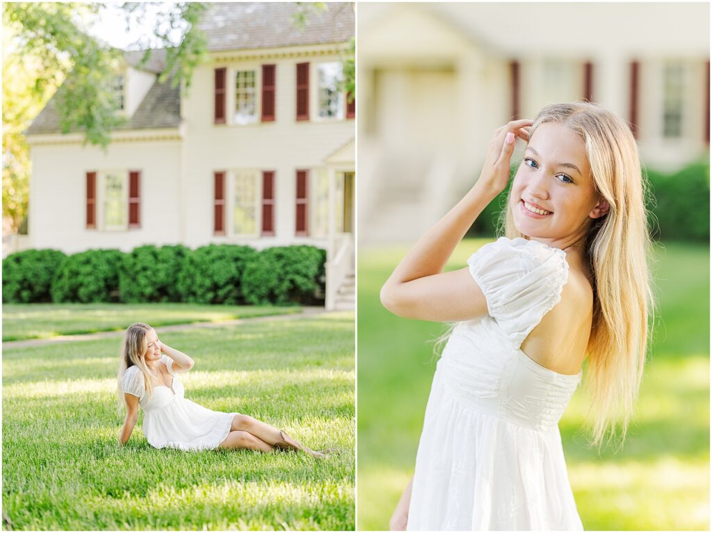 country senior pictures on a farm