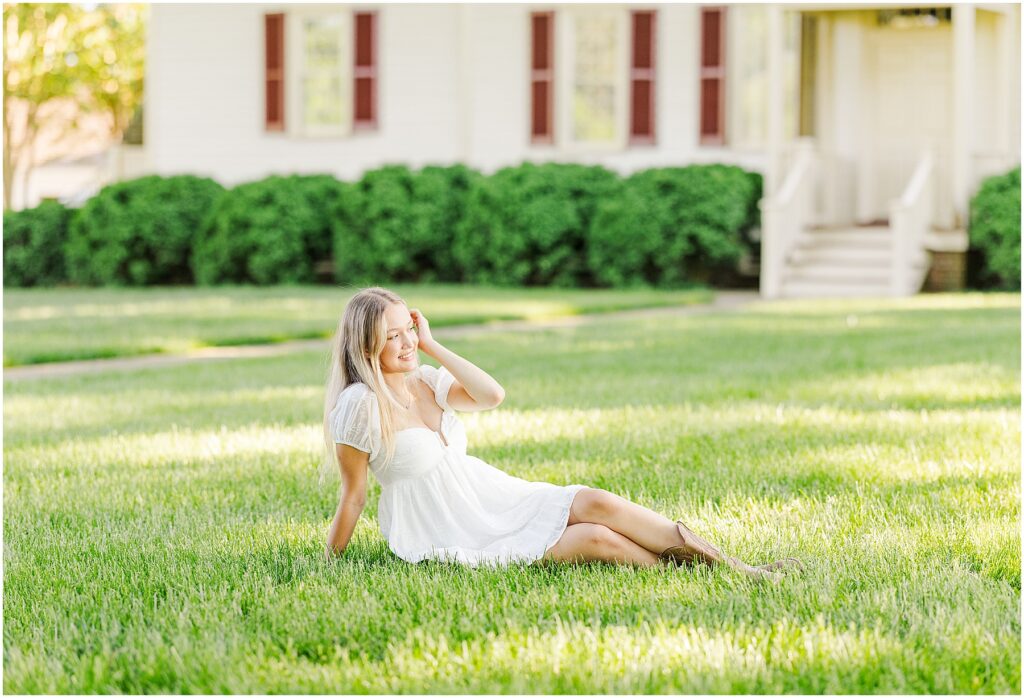 country senior pictures on a farm