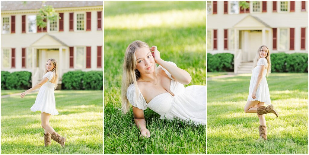 country senior pictures on a farm