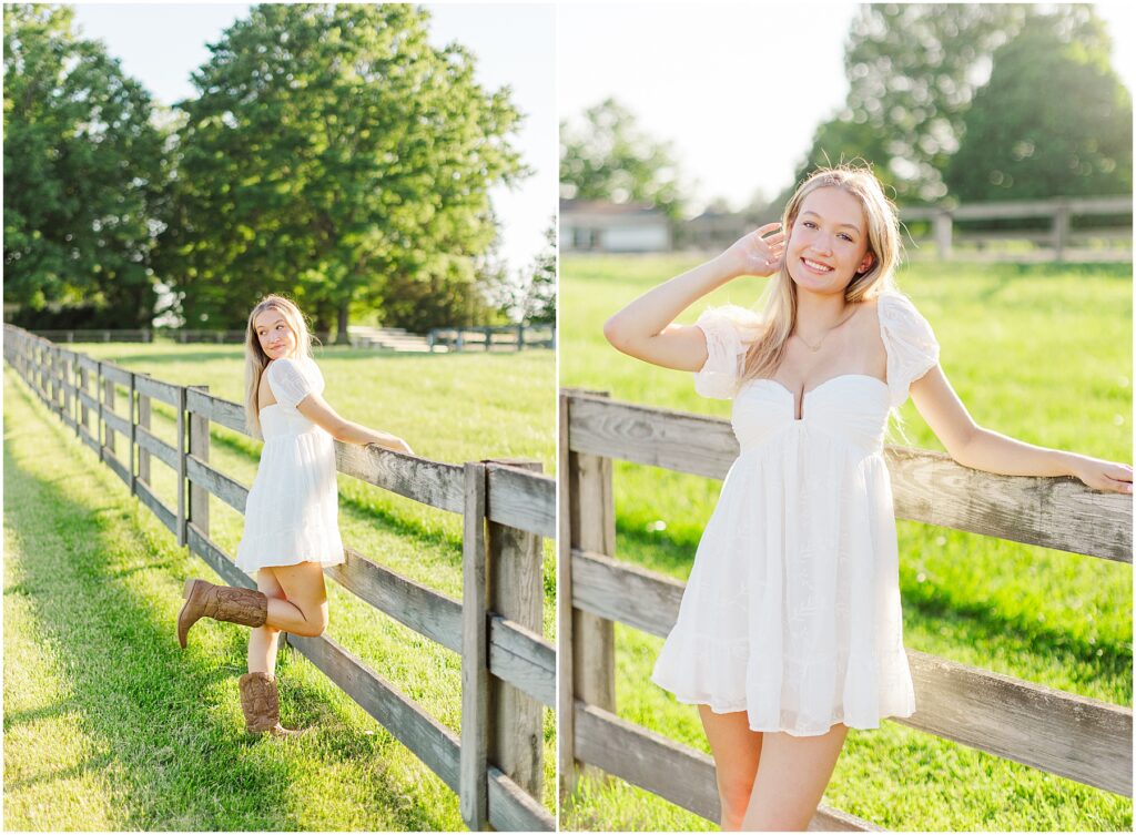 senior pictures on a farm