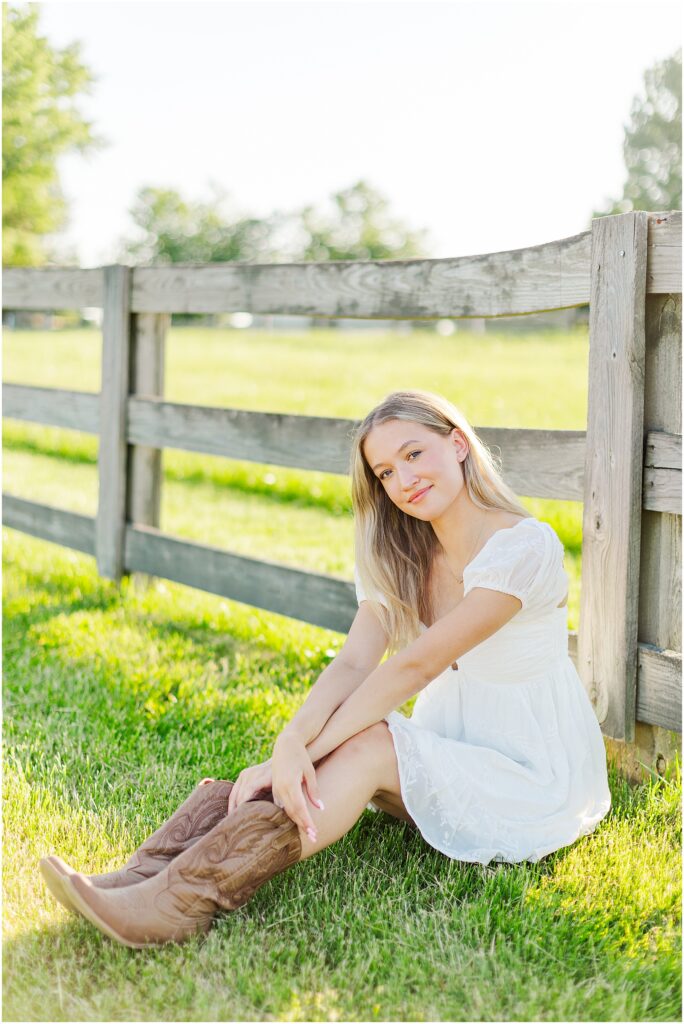 senior pictures on a farm