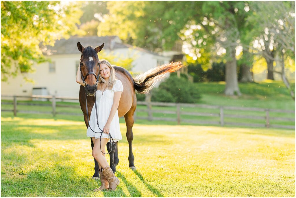 cap & gown pictures with her horse 