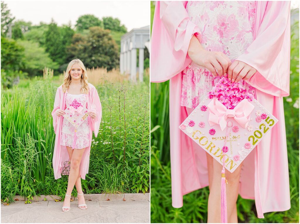 pink and girlie Barbie theme cap & gown pictures