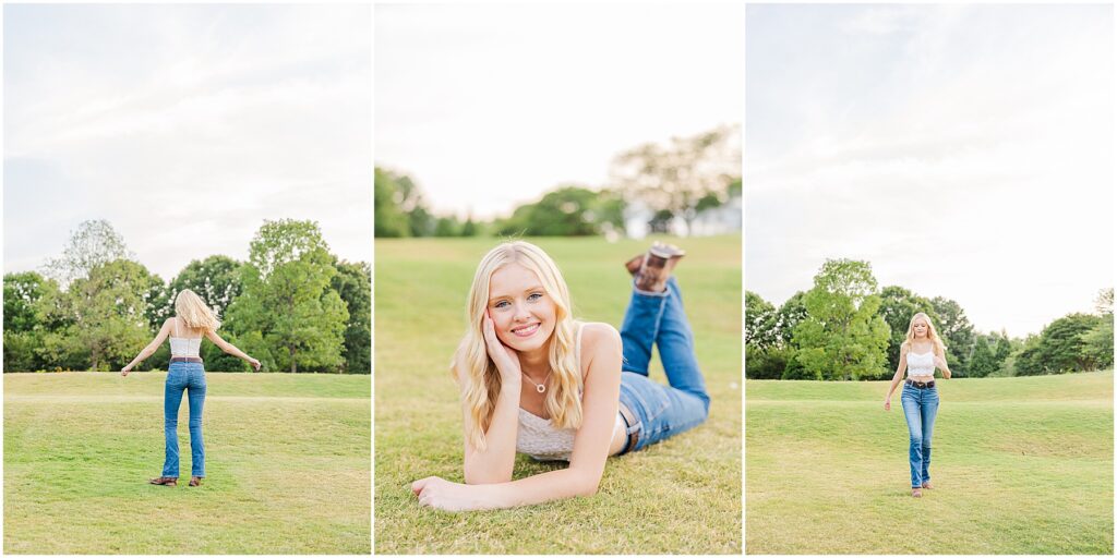 country girl aesthetic senior pictures in richmond, va