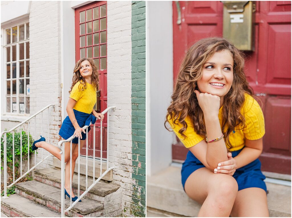 Historic downtown Warrenton, VA senior photos | Virginia senior photographer