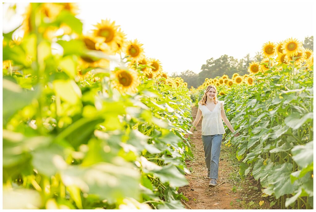 Kelsey Marie Photography | sunflowers Chesterfield Berry Farm  | Richmond senior photographer