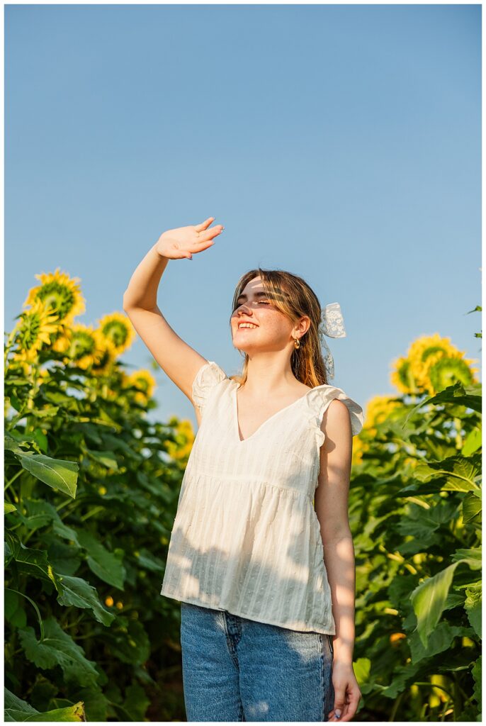 Kelsey Marie Photography | sunflowers Chesterfield Berry Farm  | Richmond senior photographer