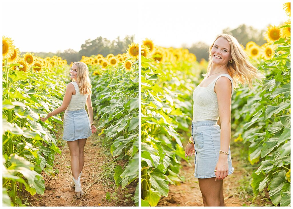 Kelsey Marie Photography | sunflowers Chesterfield Berry Farm  | Richmond senior photographer