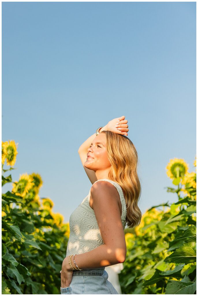 Kelsey Marie Photography | sunflowers Chesterfield Berry Farm  | Richmond senior photographer