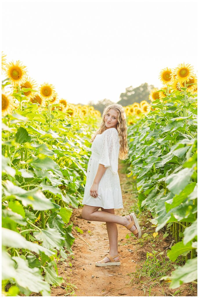 Kelsey Marie Photography | sunflowers Chesterfield Berry Farm  | Richmond senior photographer