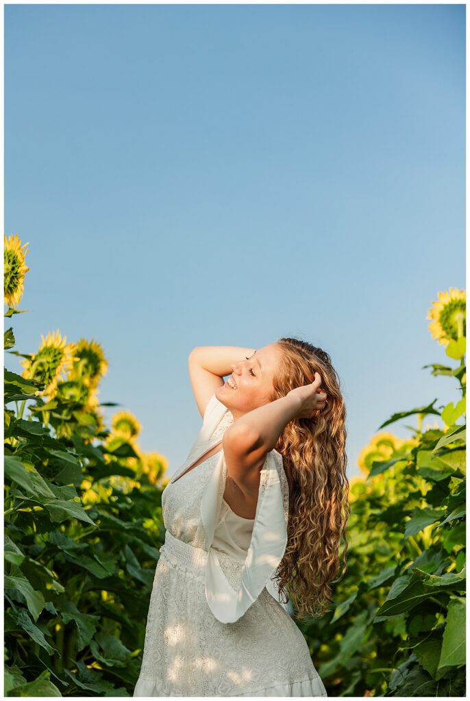 Kelsey Marie Photography | sunflowers Chesterfield Berry Farm  | Richmond senior photographer