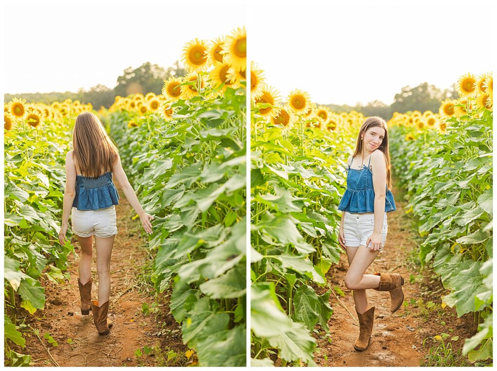 Kelsey Marie Photography | sunflowers Chesterfield Berry Farm  | Richmond senior photographer