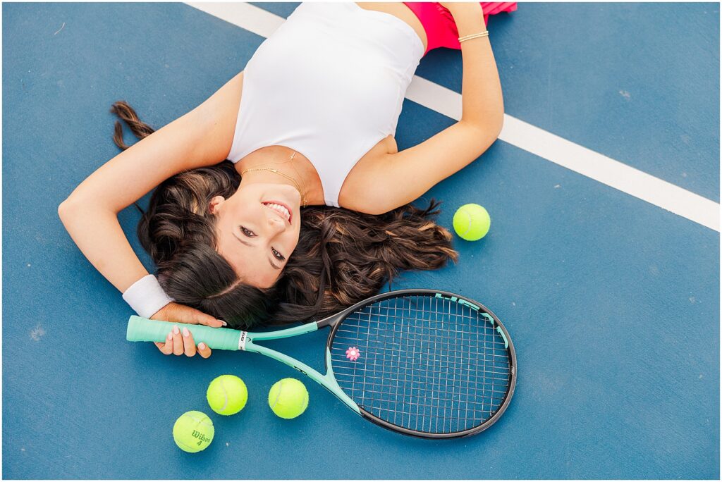 creative tennis player senior pictures