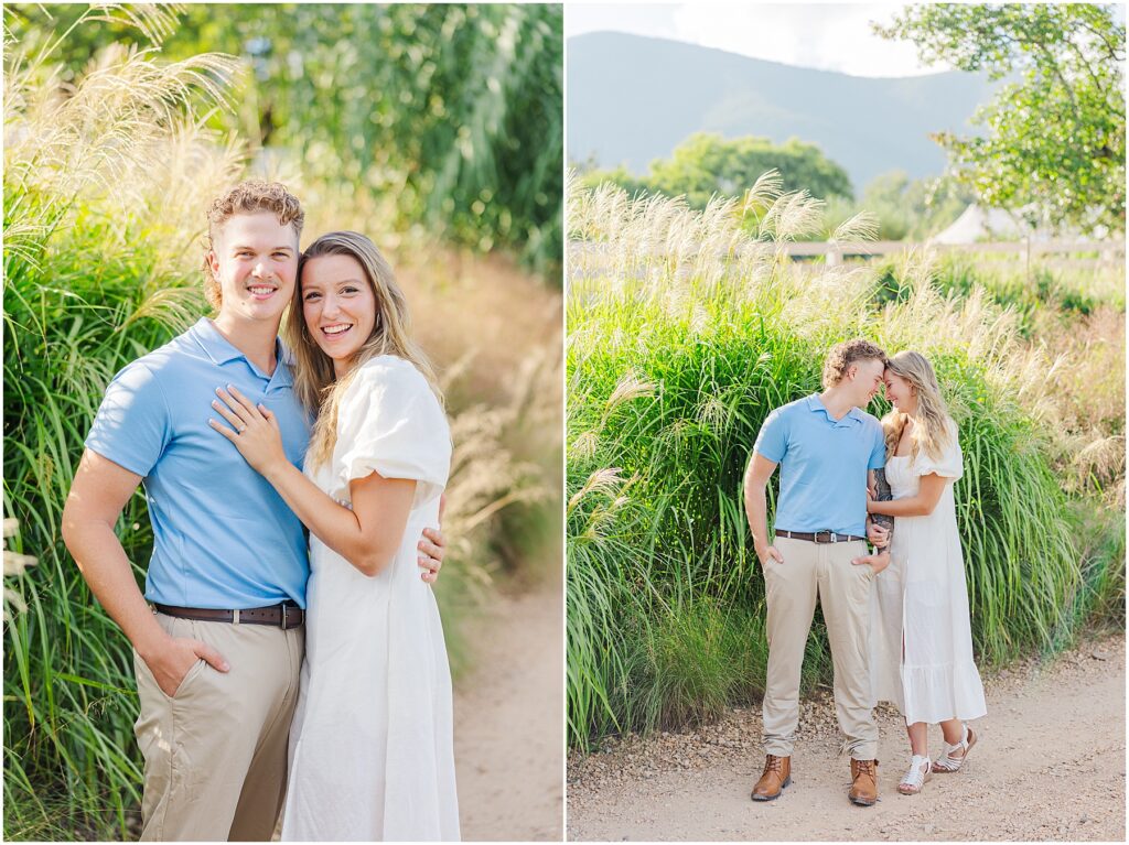 summer engagement photos at Pharsalia near Lynchburg, VA