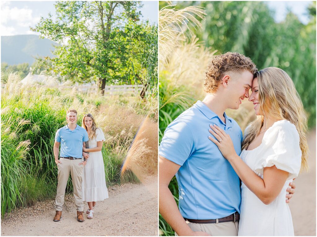 summer engagement photos at Pharsalia near Lynchburg, VA