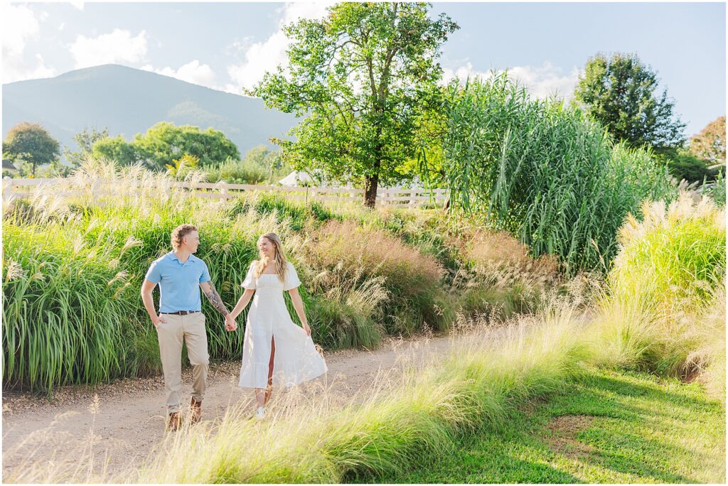 summer engagement photos at Pharsalia near Lynchburg, VA