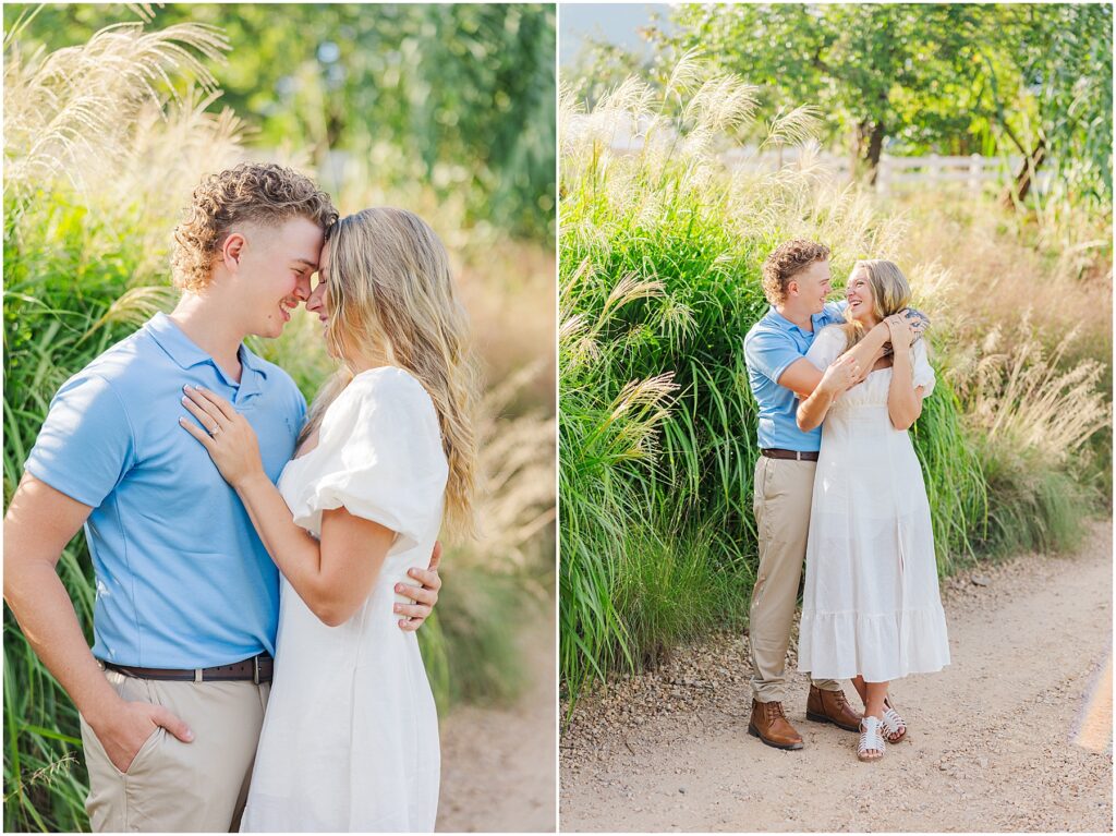 summer engagement photos at Pharsalia near Lynchburg, VA