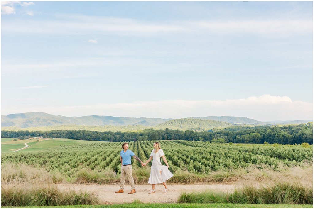 summer engagement photos at Pharsalia near Lynchburg, VA