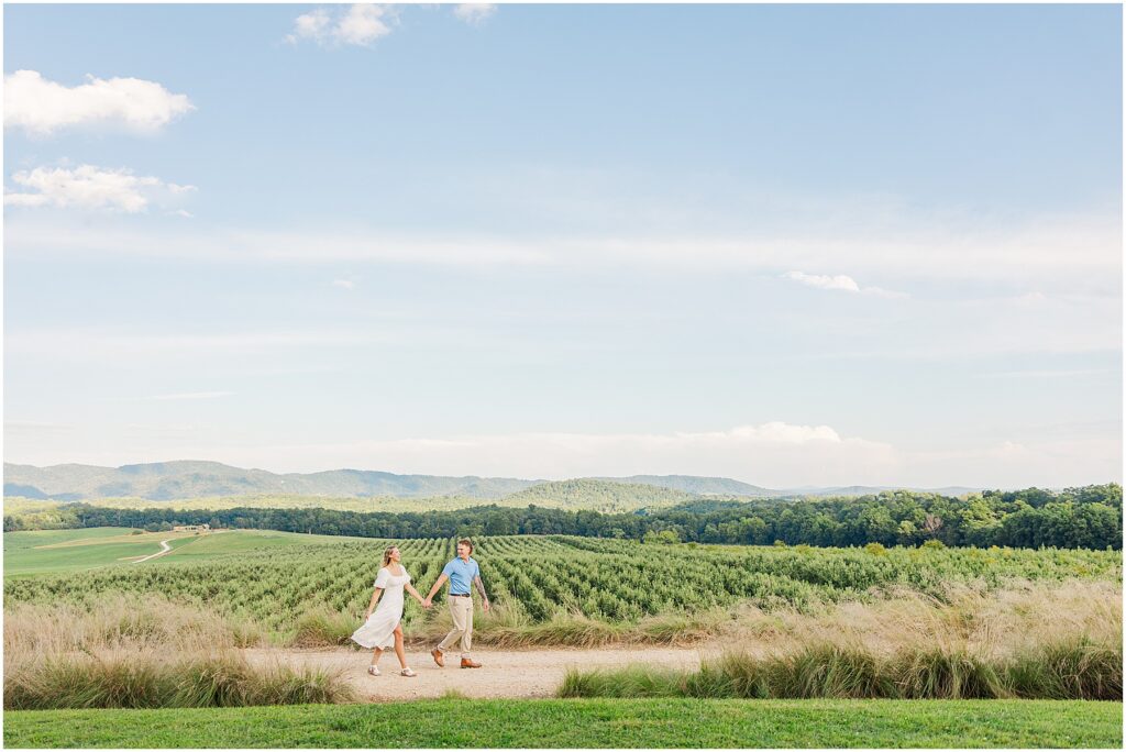 summer engagement photos at Pharsalia near Lynchburg, VA