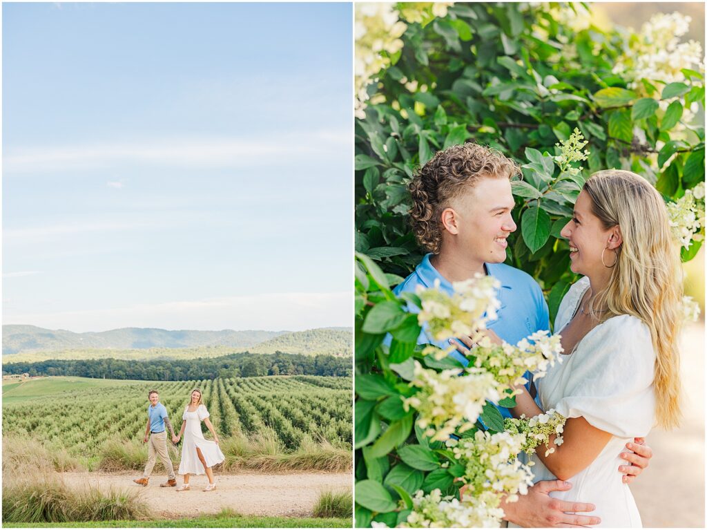 summer engagement photos at Pharsalia near Lynchburg, VA