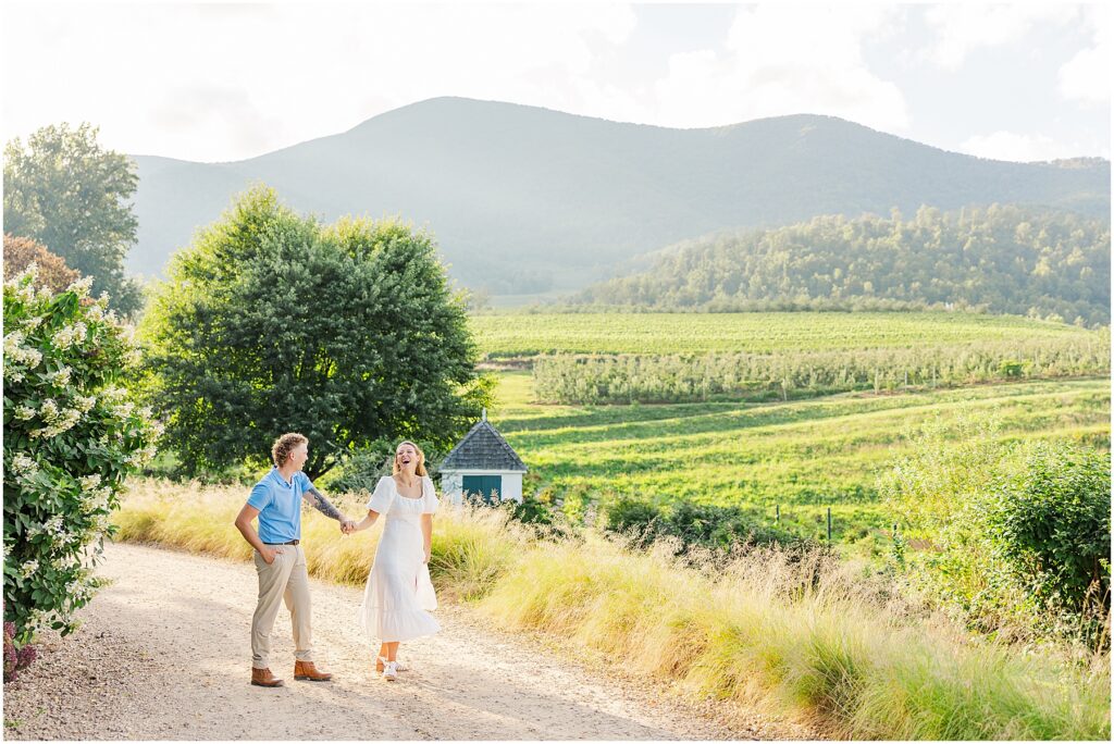 summer engagement photos at Pharsalia near Lynchburg, VA