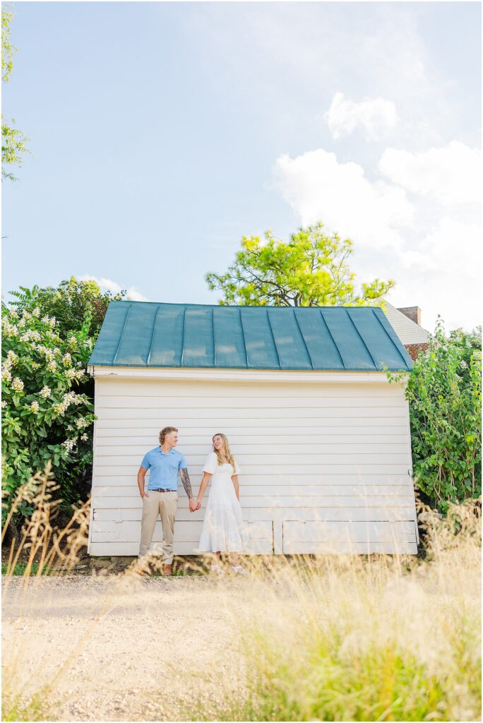 summer engagement photos at Pharsalia near Lynchburg, VA