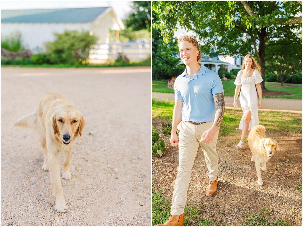 summer engagement photos at Pharsalia near Lynchburg, VA