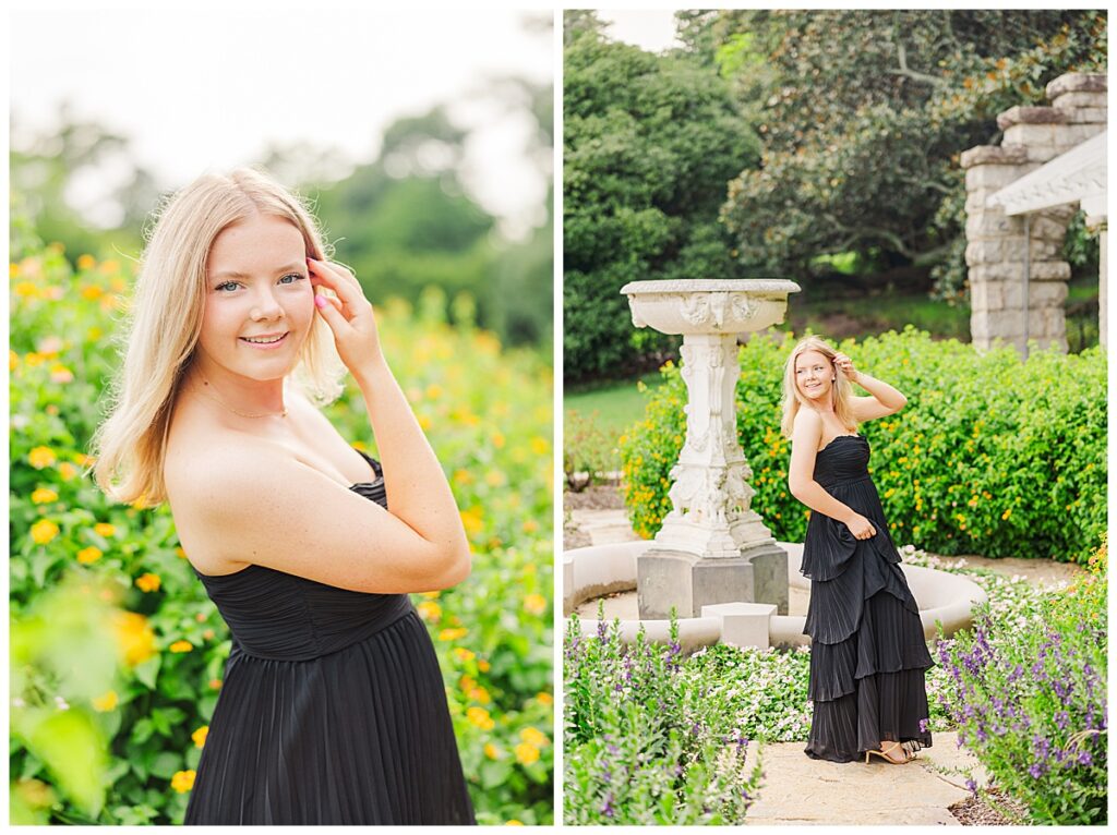 senior pictures in the Italian Garden